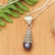 Cultured pearl pendant necklace, 'Brown Arabesque Dewdrop' - Sterling Silver and Brown Cultured Pearl Pendant Necklace (image 2c) thumbail
