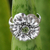 Peridot flower ring, 'Hibiscus' - Handcrafted Balinese Peridot Flower Ring thumbail