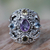 Amethyst and blue topaz cocktail ring, 'Butterfly Queen' - Balinese Amethyst and Blue Topaz Silver Cocktail Ring thumbail