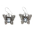 Blue topaz dangle earrings, 'Enchanted Butterfly' - Handcrafted Indonesian Silver and Blue Topaz Earrings thumbail