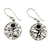 Garnet dangle earrings, 'Wild Dragonfly' - Fair Trade Garnet and Silver Earrings