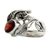 Garnet flower ring, 'Frangipani Bouquet' - Fair Trade Floral Garnet and Silver Ring (image 2b) thumbail