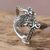 Sterling silver cocktail ring, 'Baby Cobra' - Fair Trade Sterling Silver Ring thumbail