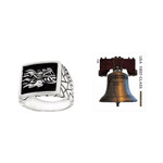 Men's sterling silver signet ring, 'Dragon Spirit' - Men's Silver Dragon Ring