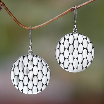 Sterling silver dangle earrings, 'Rice Harvest' - Sterling Earrings