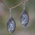 Pendientes colgantes de topacio azul - Topacio azul en aretes artesanales de plata esterlina