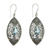 Blue topaz dangle earrings, 'Elegant Origin' - Blue Topaz in Handcrafted Sterling Silver Earrings thumbail