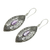 Amethyst dangle earrings, 'Elegant Origin' - Amethyst in Handcrafted Sterling Silver Earrings (image 2b) thumbail