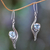 Blue topaz dangle earrings, 'Treasure' - Fair Trade Jewelry Blue Topaz and Sterling Silver Earrings (image 2) thumbail