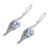 Blue topaz dangle earrings, 'Treasure' - Fair Trade jewellery Blue Topaz and Sterling Silver Earrings (image 2b) thumbail