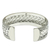 Sterling silver cuff bracelet, 'Pandan Weaving' - Hand Woven Sterling Silver Cuff Bracelet (image 2b) thumbail