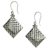 Sterling silver dangle earrings, 'Bamboo Diamond' - Fair Trade Sterling Silver Earrings thumbail