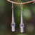Sterling silver dangle earrings, 'Modern Paths' - Fair Trade Silver Dangle Earrings (image 2) thumbail