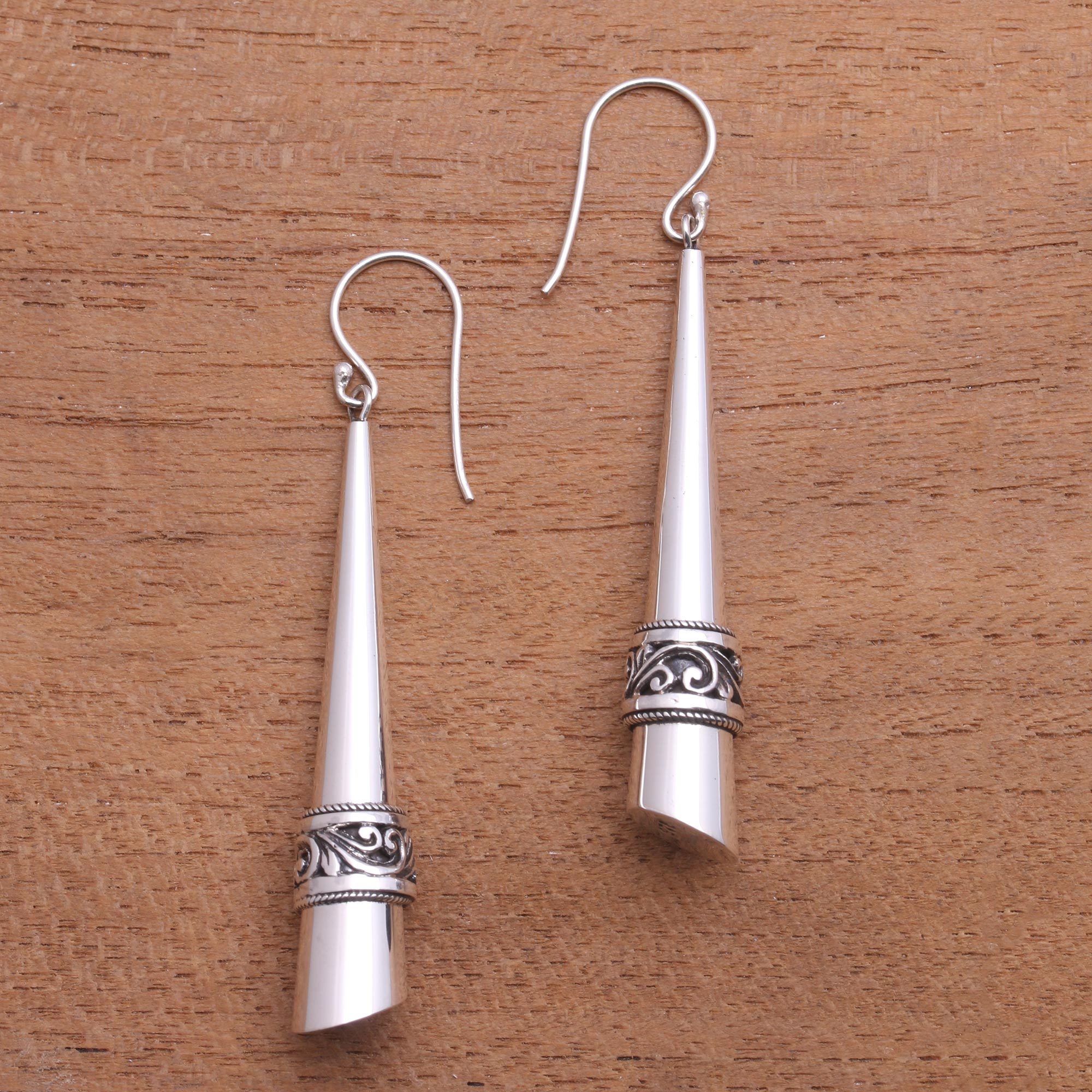 UNICEF Market Sterling Silver Dangle Drop Earrings from Bali Silver