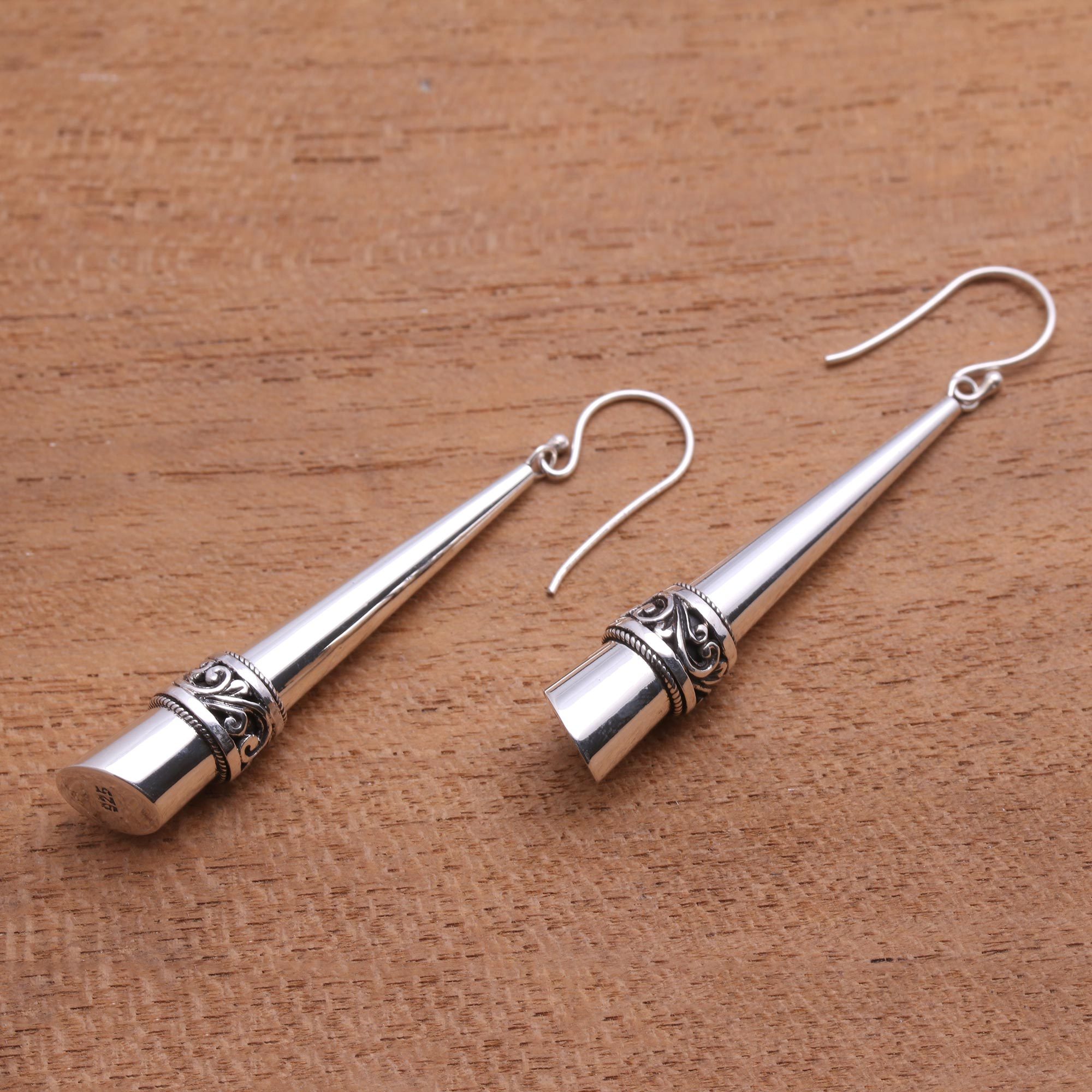 UNICEF Market Sterling Silver Dangle Drop Earrings from Bali Silver