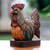 Wood sculpture, 'Proud Balinese Rooster' - Vintage Style Rooster Sculpture