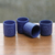 Keramikbecher, (4er-Set) - Blaue Teetassen mit Blattmotiven (4er-Set)