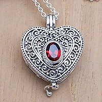 Featured review for Garnet locket necklace, Always in my Heart