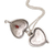 Garnet locket necklace, 'Always in my Heart' - Garnet and Sterling Silver Heart Shaped Locket Necklace (image 2d) thumbail