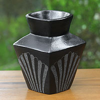 Ceramic vase, Black Fan Dance