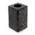 Ceramic tealight holder, 'Black Cloud Bamboo' - Javanese Black Terracotta Candleholder