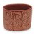 Ceramic decorative vase, 'Earth Mist' - Oval Terracotta Decorative Vase from Java