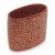 Ceramic decorative vase, 'Earth Mist' - Oval Terracotta Decorative Vase from Java