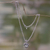 Sterling silver heart necklace, 'Wild Love' - Heart jewellery Handcrafted Sterling Silver Necklace thumbail