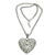 Sterling silver heart necklace, 'Love's Muse' - Sterling Silver and Heart Necklace