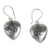 Blue topaz and sterling silver heart earrings, 'Love's Story' - Sterling Silver Heart Earrings with Blue Topaz thumbail