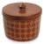 Ceramic jar, 'Matarm Echo' - Brown Handcrafted Terracotta Jar and Lid