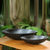 Ceramic serving bowls, 'Lidi Aren' (pair) - Black Ceramic Serving Bowls Crafted by Hand (Pair)