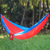 Hamaca paracaídas Hang Ten, (individual) - Hamaca de paracaídas de tamaño individual rojo ardiente con ganchos para colgar
