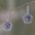Garnet dangle earrings, 'Flower of Sumatra' - Sumatran Garnet Floral Earrings thumbail