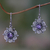 Amethyst flower earrings, 'Sumatran Blossom' - Sumatran Amethyst Floral Earrings thumbail