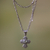 Prasiolite and cultured pearl cross necklace, 'Purity of Spirit' - Balinese Cross Necklace with Prasiolite and Pearl (image 2b) thumbail