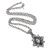 Collar flor topacio azul - Collar Floral de Plata de Ley con Topacio Azul 2,5 cts