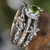 Peridot stacking rings, 'Tree Frog' (set of 3) - Peridot and Sterling Silver Stacking Rings (set of 3) thumbail