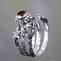 Featured review for Citrine stacking rings, Tree Frog (set of 3)
