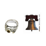 Citrine stacking rings, 'Tree Frog' (set of 3) - Citrine and Sterling Silver Stacking Rings (set of 3)