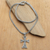 Sterling silver cross necklace, 'Christianity' - Silver Maltese Cross Necklace thumbail