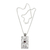 Garnet pendant necklace, 'Butterfly in Jasmine' - Silver and Garnet Butterfly Necklace thumbail