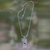 Garnet pendant necklace, 'Butterfly in Jasmine' - Silver and Garnet Butterfly Necklace (image 2b) thumbail
