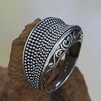 Featured review for Sterling silver dome ring, Incipient Life