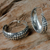 Sterling silver hoop earrings, 'Festive Harvest' - Artisan Crafted Sterling Silver Hoop Earrings (image 2) thumbail