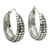 Sterling silver hoop earrings, 'Festive Harvest' - Artisan Crafted Sterling Silver Hoop Earrings (image 2a) thumbail