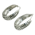 Sterling silver hoop earrings, 'Festive Harvest' - Artisan Crafted Sterling Silver Hoop Earrings (image 2b) thumbail
