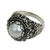 Cultured pearl domed ring, 'Moon Flowers' - Floral Pearl Ring (image 2a) thumbail