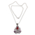 Carnelian and amethyst pendant necklace, 'Lady Butterfly' - Carnelian and Amethyst Butterfly Necklace thumbail