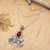 Carnelian and amethyst pendant necklace, 'Lady Butterfly' - Carnelian and Amethyst Butterfly Necklace